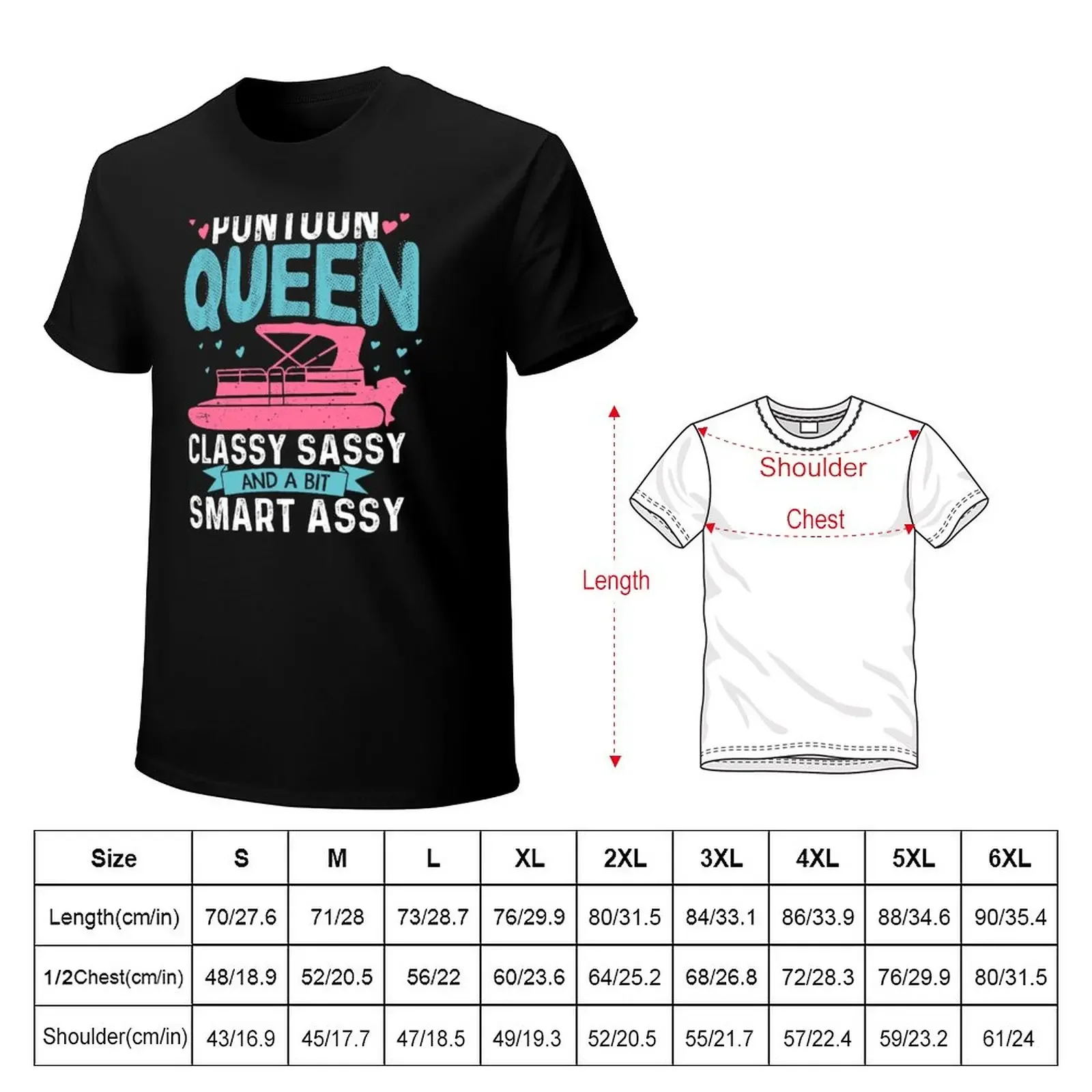 Pontoon Queen Classy Sassy and A Bit Smart Assy Funny Pontooning Gift for Women T-Shirt heavyweights mens funny t shirts