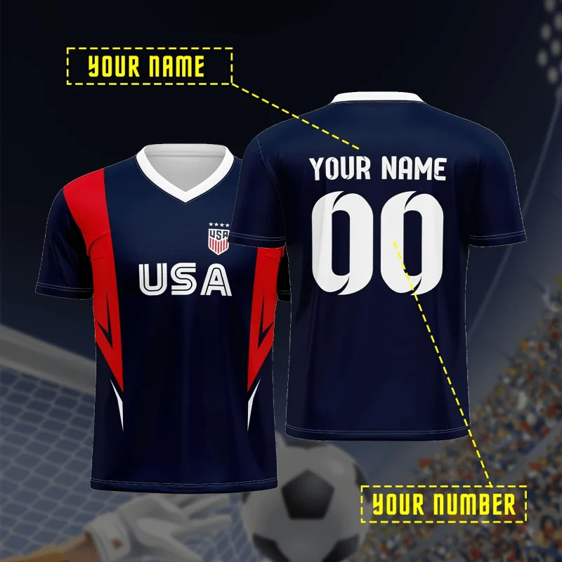 مخصص الخامس الرقبة لكرة القدم تي شيرت لتدريب الفريق قمصان رياضية شخصية للبالغين المراهقين والأسرة مطابقة نادي ارتداء