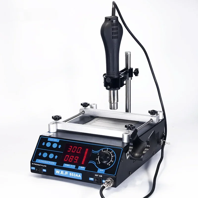 WEP 853AA BGA hot air welding station  rep    gun soldering iron preheating