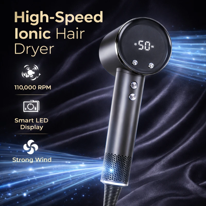 

Home Hair Dryer with Negative Ion Hair Care, Noise Reduction, High Airflow, and High Power