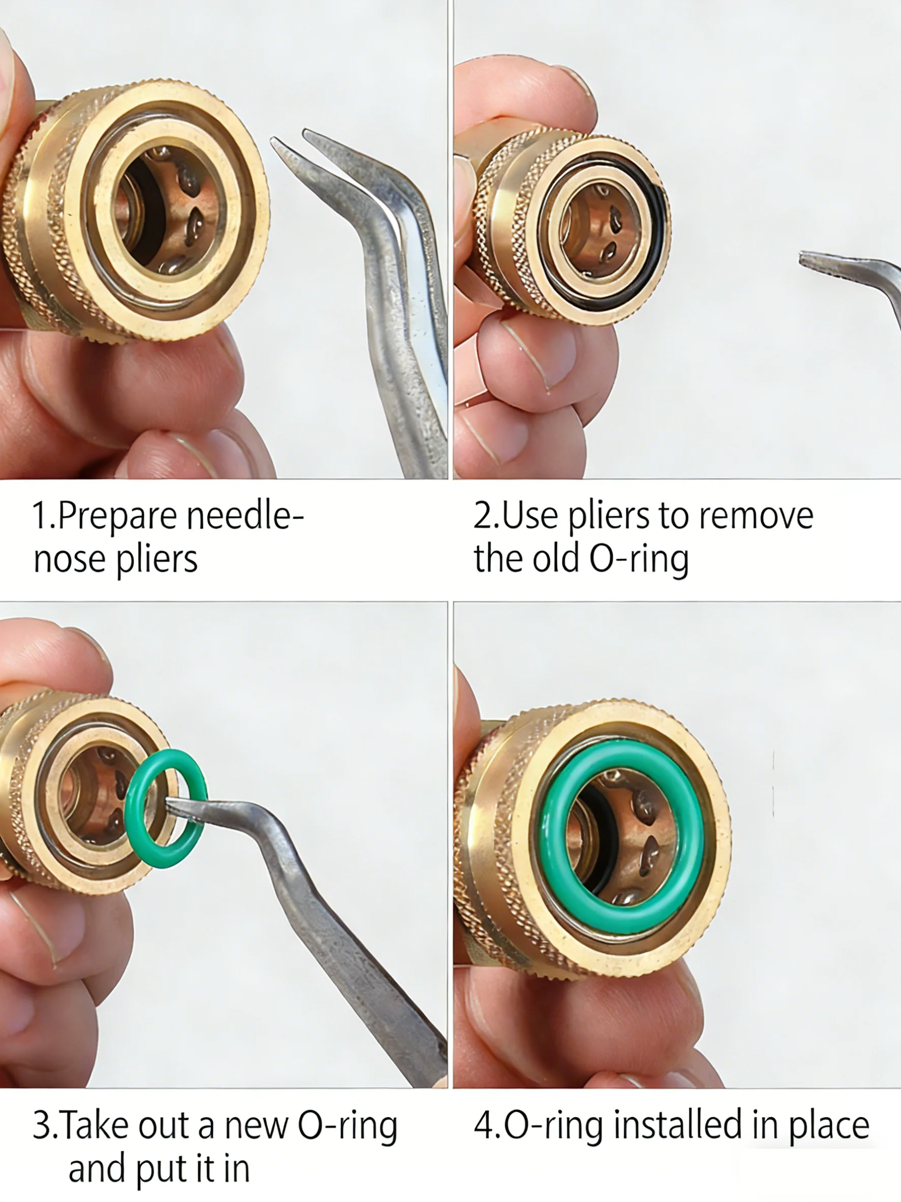 FKM Grüner O-Ring-Satz Fluorkohlenstoff-Dichtungsringe für Auto-Motoren, Hydraulik, Sanitär, Chemikalienbeständig, Öl- und Hitzebeständig, 75 Shore A – Detail 2