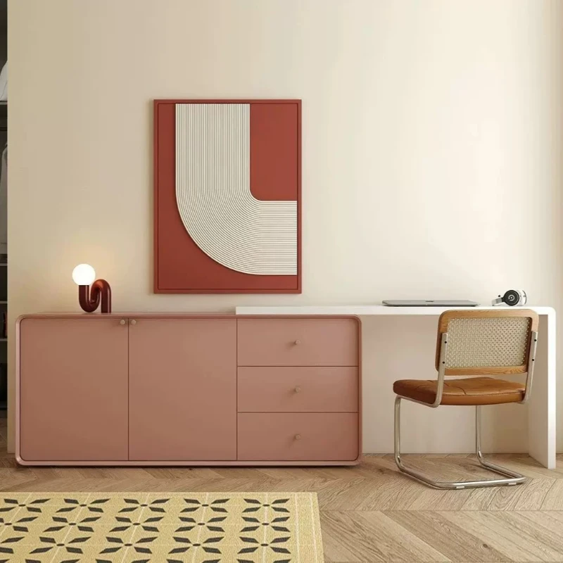 Cabinet Vintage Mirror Dressing Table Led Light Drawers Seat Wooden Corner Modern Makeup Vanity Luxury Storage Furniture