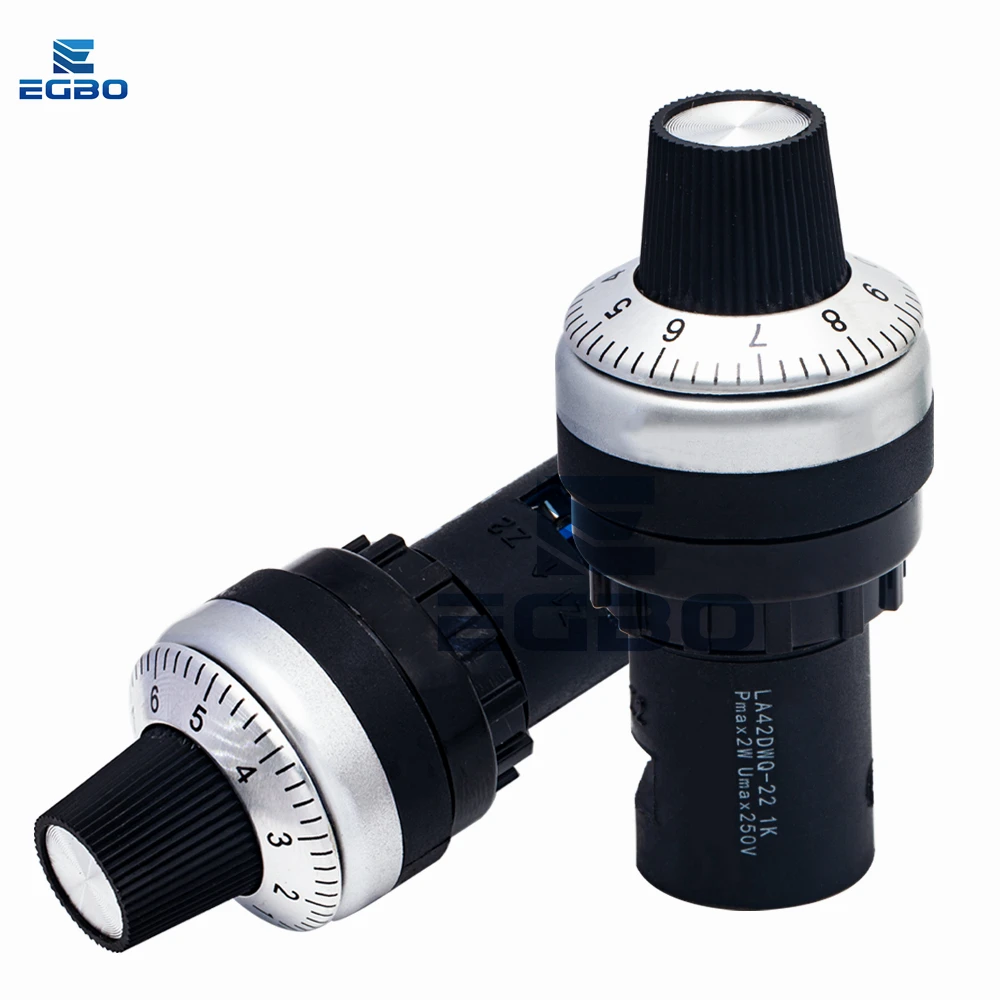 LA42DWQ-22-PRO 1K 2K 5K 10K 20k 50k 500k 22mm diametro pentole potenziometro rotante convertitore regolatore Inverter interruttore di resistenza