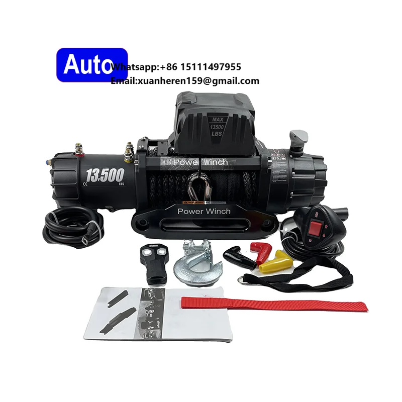 2025 Best Selling Cheap Powerful 13500bs DC 12V Winch Motor Pulling Winch 5 Ton tank Winch