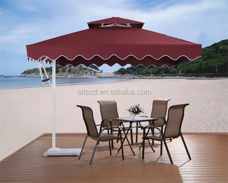 

2026 Leisure Outdoor Garden Patio Aluminum Side post umbrella