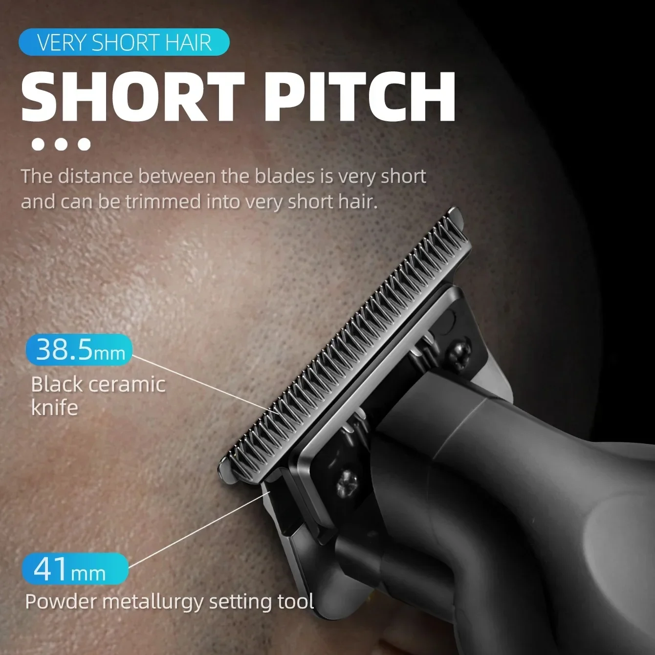 Kemei Km-2299 Zero Gapped Hair Trimmer Barber Cordless Hair Clipper Rechargeable Finish Hair Cutting Machine with Charging Stand
