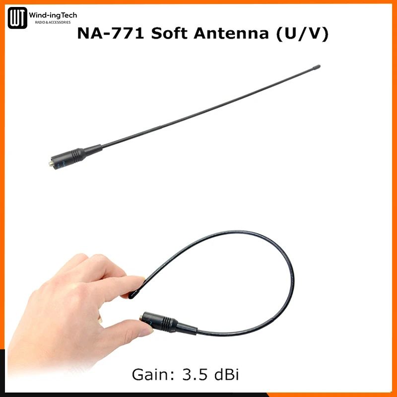 NA 771 Antenna Nagoya Gain Antenna VHF/UHF SMA Female/Male For Baofeng UV-82 UV-5R Walkie-Talkie Quansheng UV-K5 UV-K6 Ham Radio