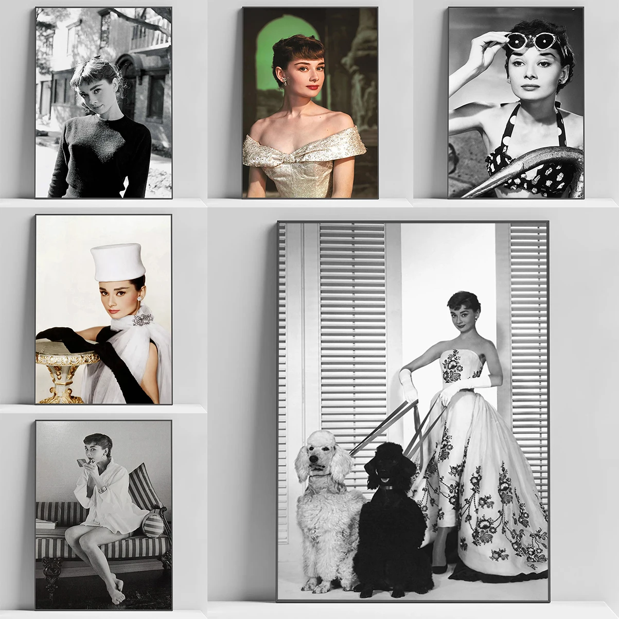 Famous Actress Audrey Hepburn Poster Decoration Posters for Wall Decororation Painting on Canvas Home Decor Art Print Paintings