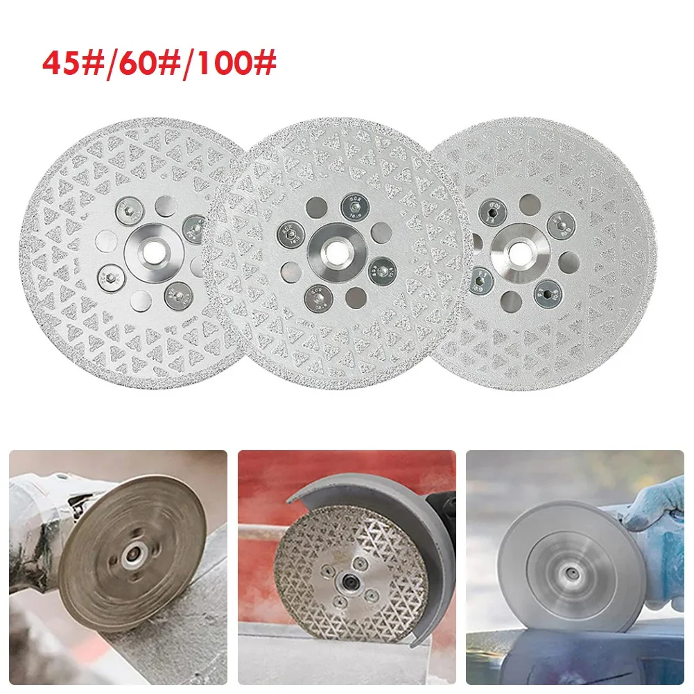 أداة السلطة قرص الطحن الماس + الصلب 100 مللي متر أسطوانة تقطيع مزدوجة الوجهين للرخام الجرانيت السيراميك قرص الطحن M10