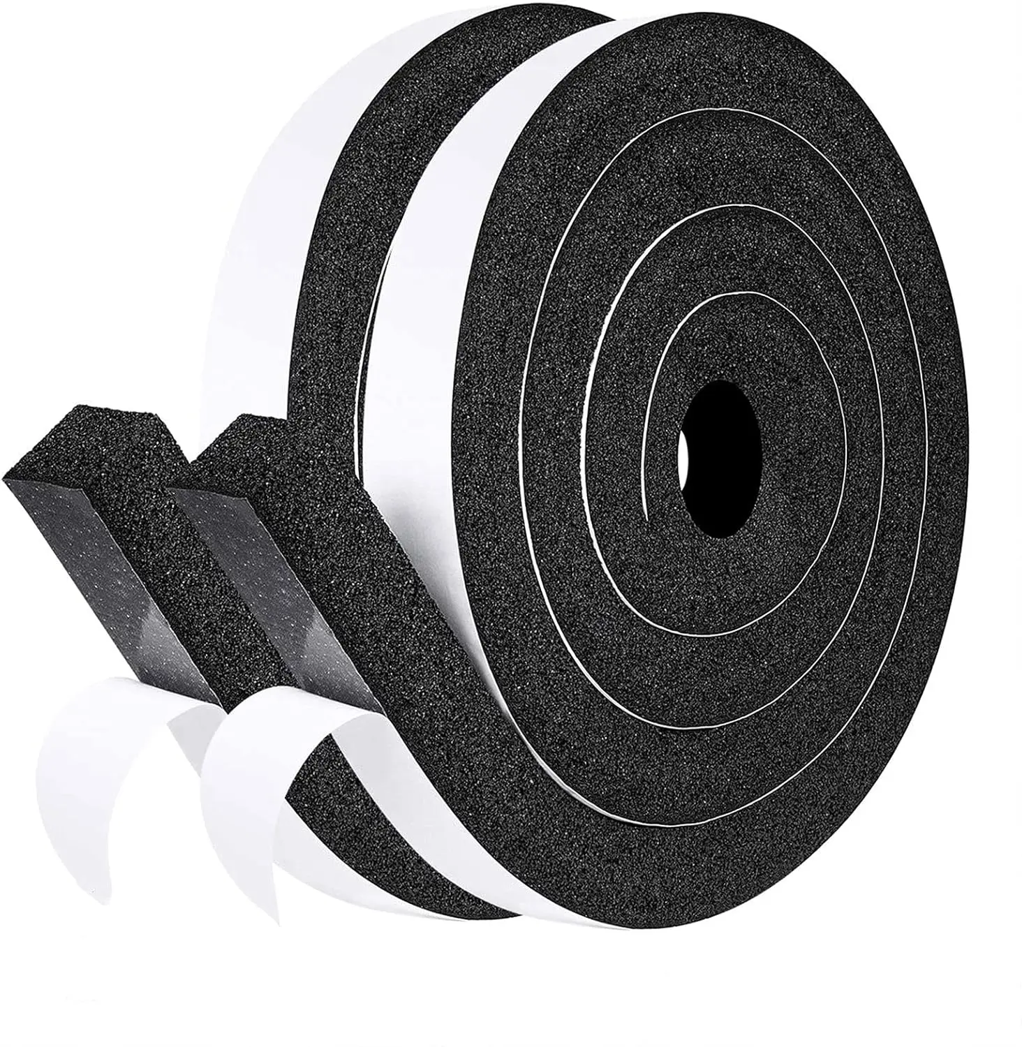 

13FT Neoprene Foam Tape for Window AC, Blocks Hot Air & Drafts, Black 2 Rolls