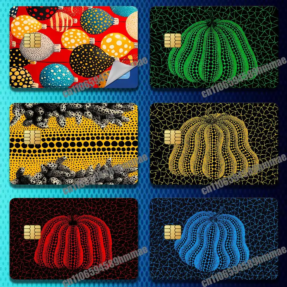 

For Y-Yayoi Art K-Kusama Sticker Paper Skin ID Bank Credit Film Self-adhesive Card Cover Decoration