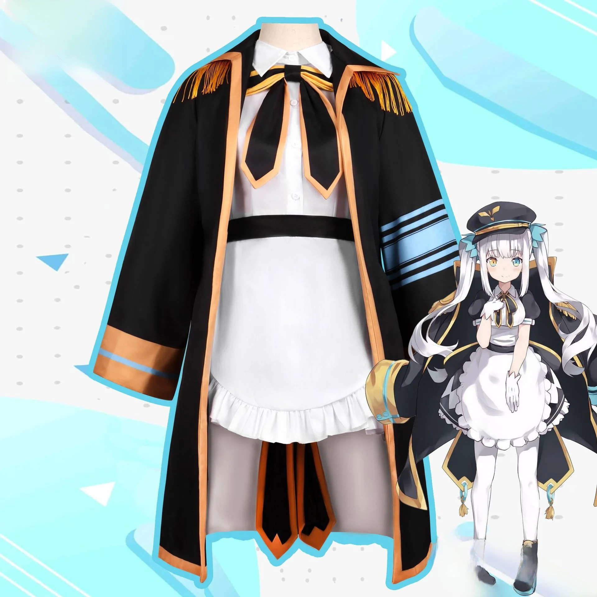 

Костюм виртуального идола для косплея Yout Sanukiuko, наряд горничной на Хэллоуин, комплект второй ручной работы, женский костюм на Хэллоуин