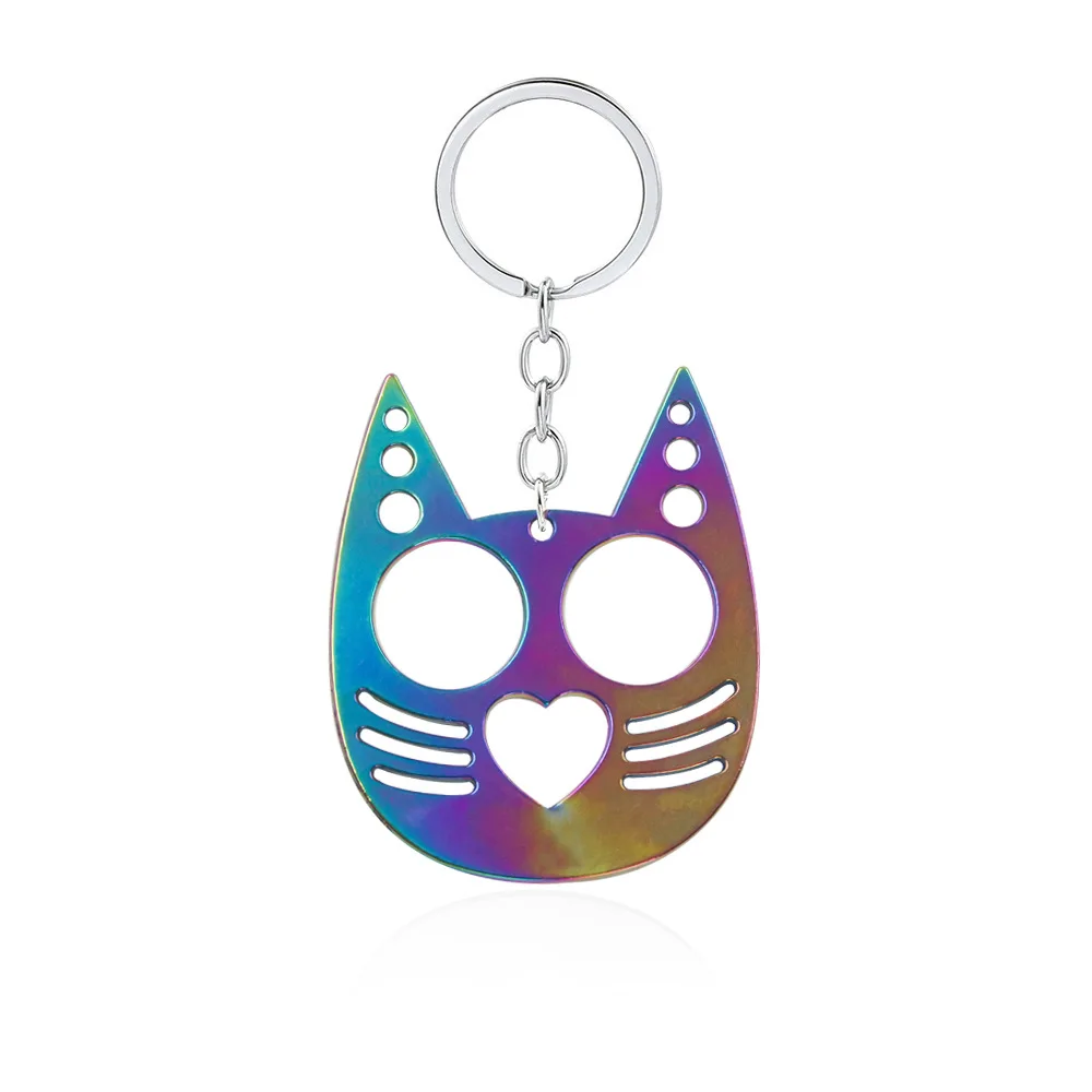 Auto-defesa Keychain para homens e mulheres, Universal Personal Security Protection, Cute Cat