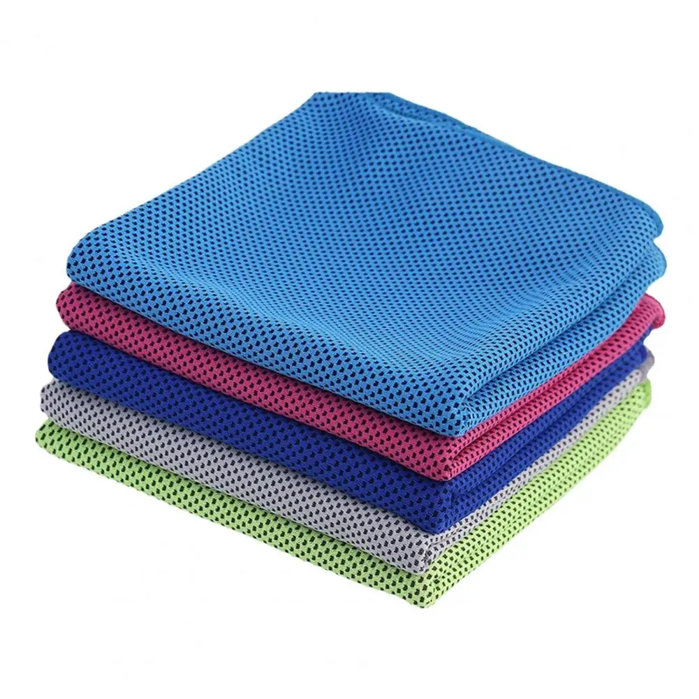 Cooling Towel with Carrying Bag Solid Color Breathable Quick-Drying Super Absorbent Sports Travel Gym Towel