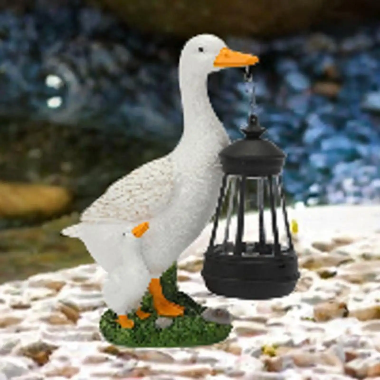 Garden Duck Statue Housewarming Gift Adorable Backyard Decoration for Courtyard Living Room Farmhouse Indoor and Outdoor Office