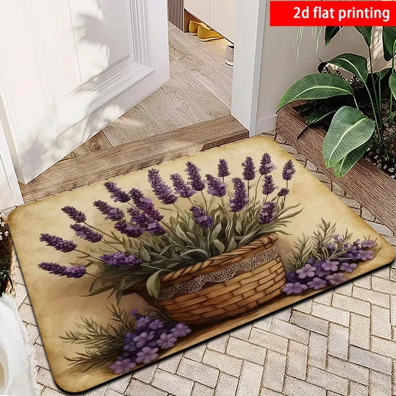 Soft Light Champagne Rose Oil Painting Doormat Non Slip Entry Rug Elegant Pastel Floral Art Mat Entry Romantic Doormat
