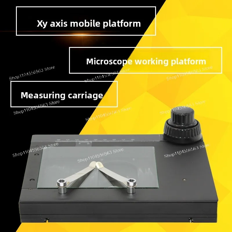قياس المجهر XY تعديل دقيق منصة الناقل المتحركة أنبوب واحد ستيريو مثقاب أفقي التركيز قوس