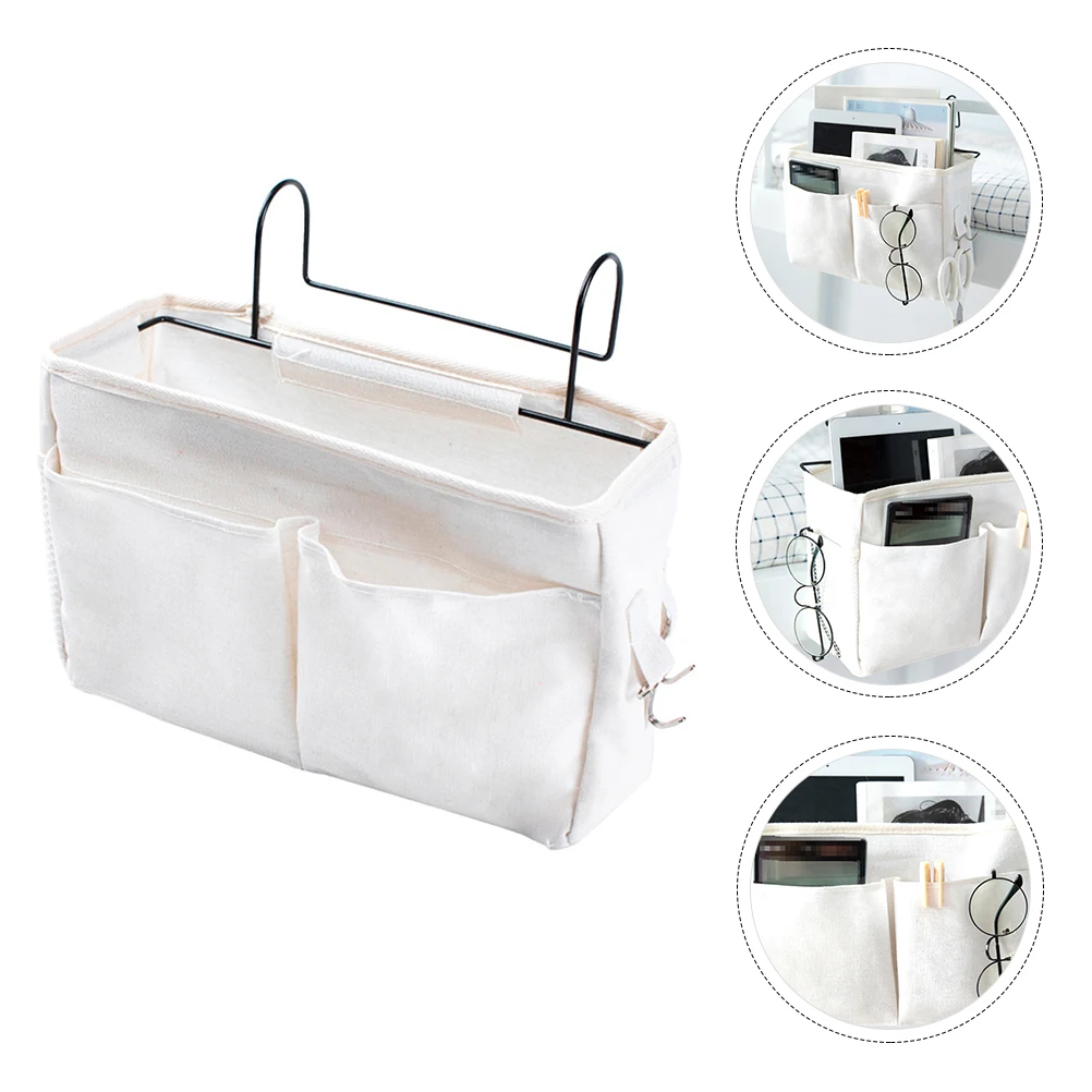 

Cotton Linen Phone Storage Bag Large Capacity Dormitory Hanging Bag Bedside Car Hospital Suitable Environment Practical Storage