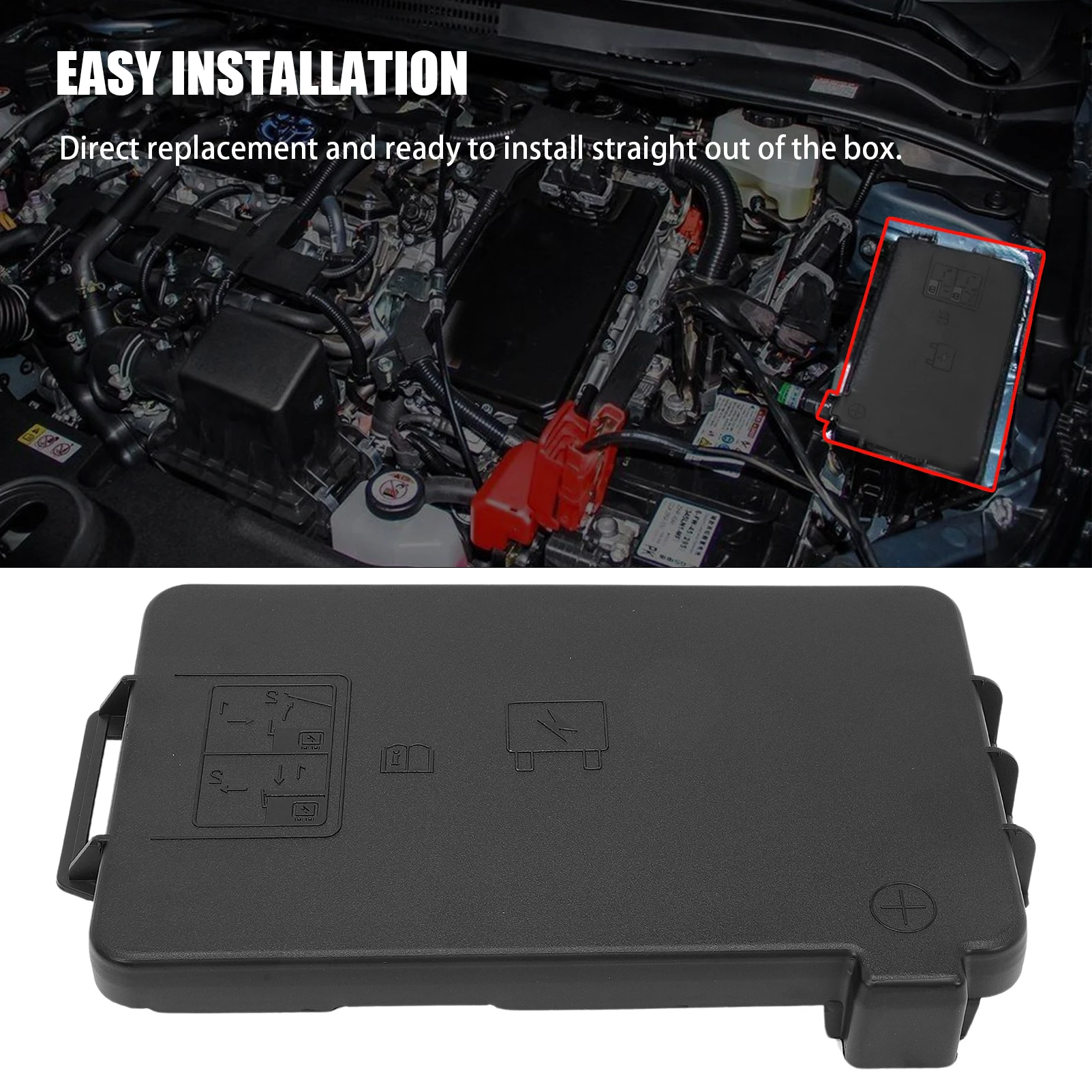 

68053635AB Fuse Box Cover Compatible with Ram 1500 2010, Ram 2500 2010, Ram 3500 2010-2011, Ram 4500 5500 2011