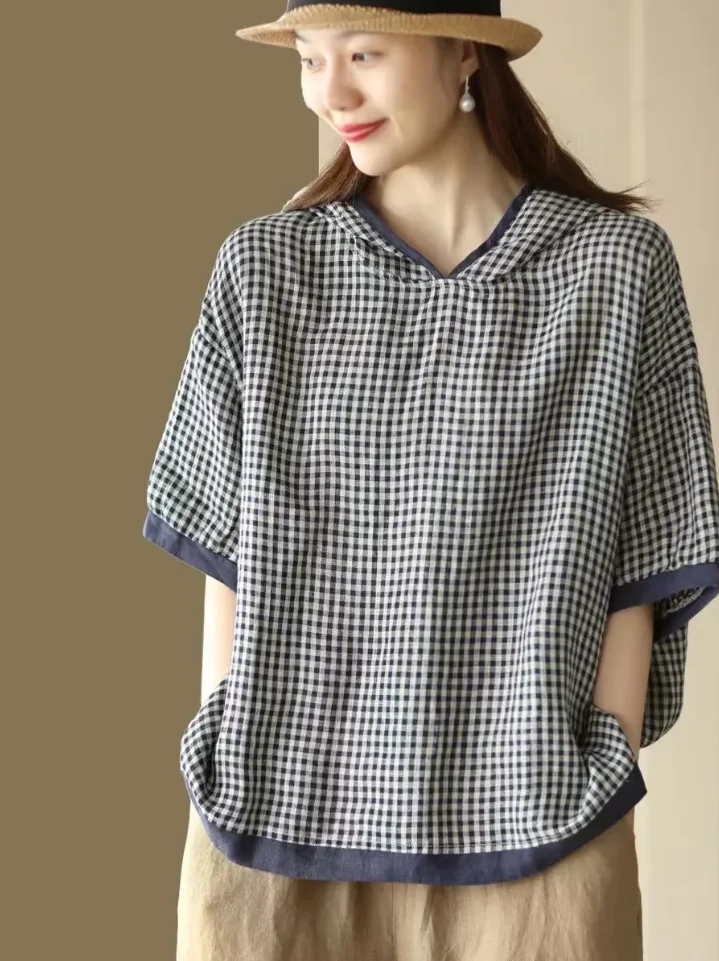 Navy blue plaid