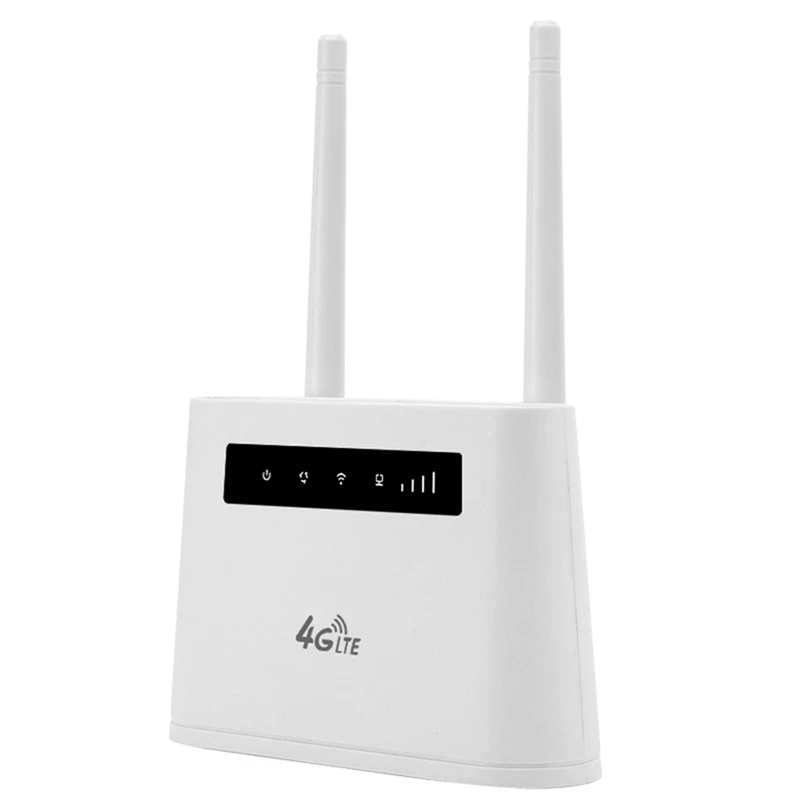 

White Wireless Card LTE Router Repeater 4G Sim Card Router Mobile Hotspot Share R102 For Home Office EU-Plug