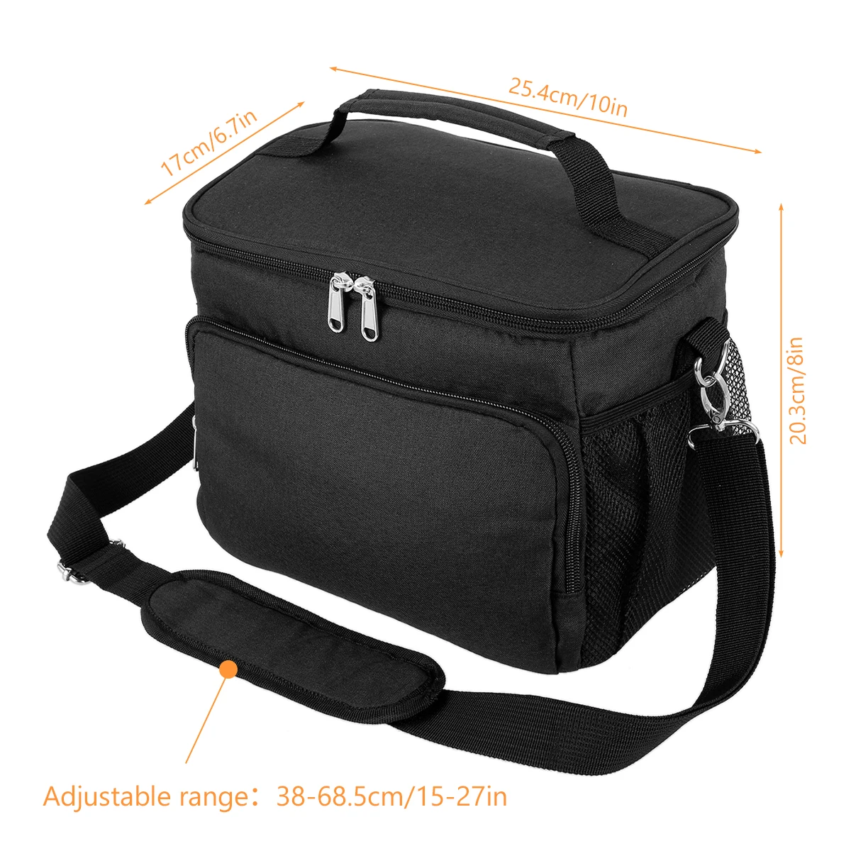 Insulated Lunch Box Thickened Student Portable Lunch Bag Large Capacity Oxford Zipper Thermal Lunch Bags For Work Picnic Travel