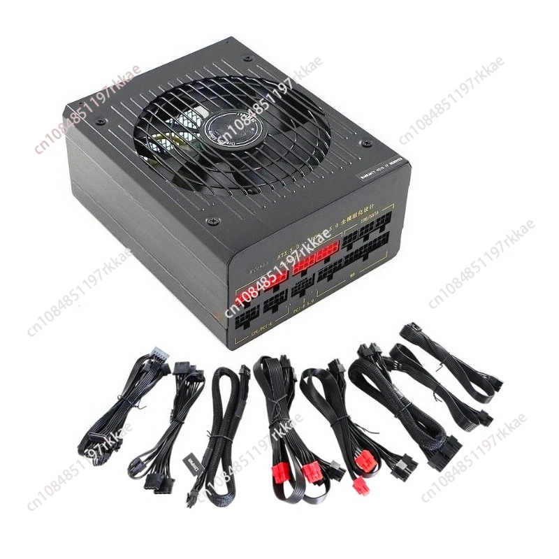 Rated 1250W full module PCIE5.0 graphics card interface computer desktop chassis dual CPU power supply