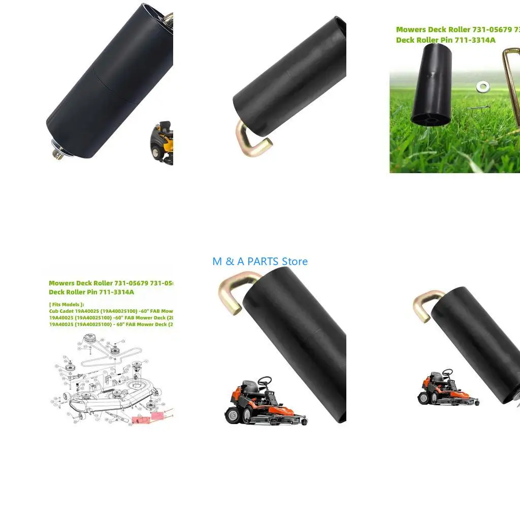 

U1JF Accuracy Sized Mower Deck Roller Heavy Duty Metal Plastic Roller Assembly Replaces 731~05679B for Front Deck Repair