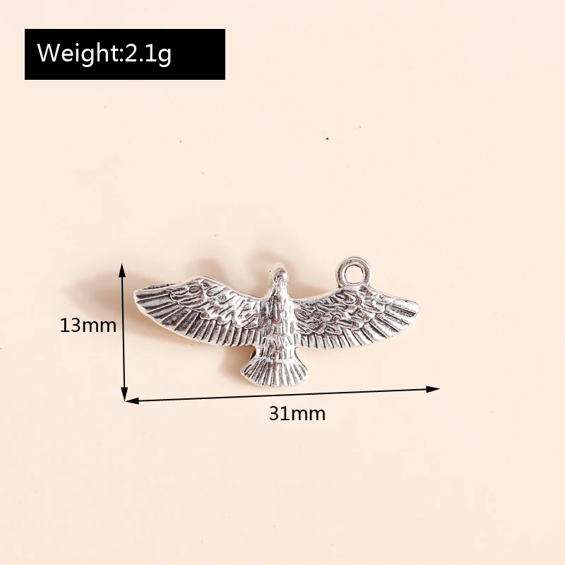 Leslie 10 Stück silberfarbene Metall-Tier-Anhänger, Legierung, Eule, Hund, Spinne, Elefant, Charms, DIY-Schmuckherstellung, Halsketten, Armband, Basteln – Detail 12