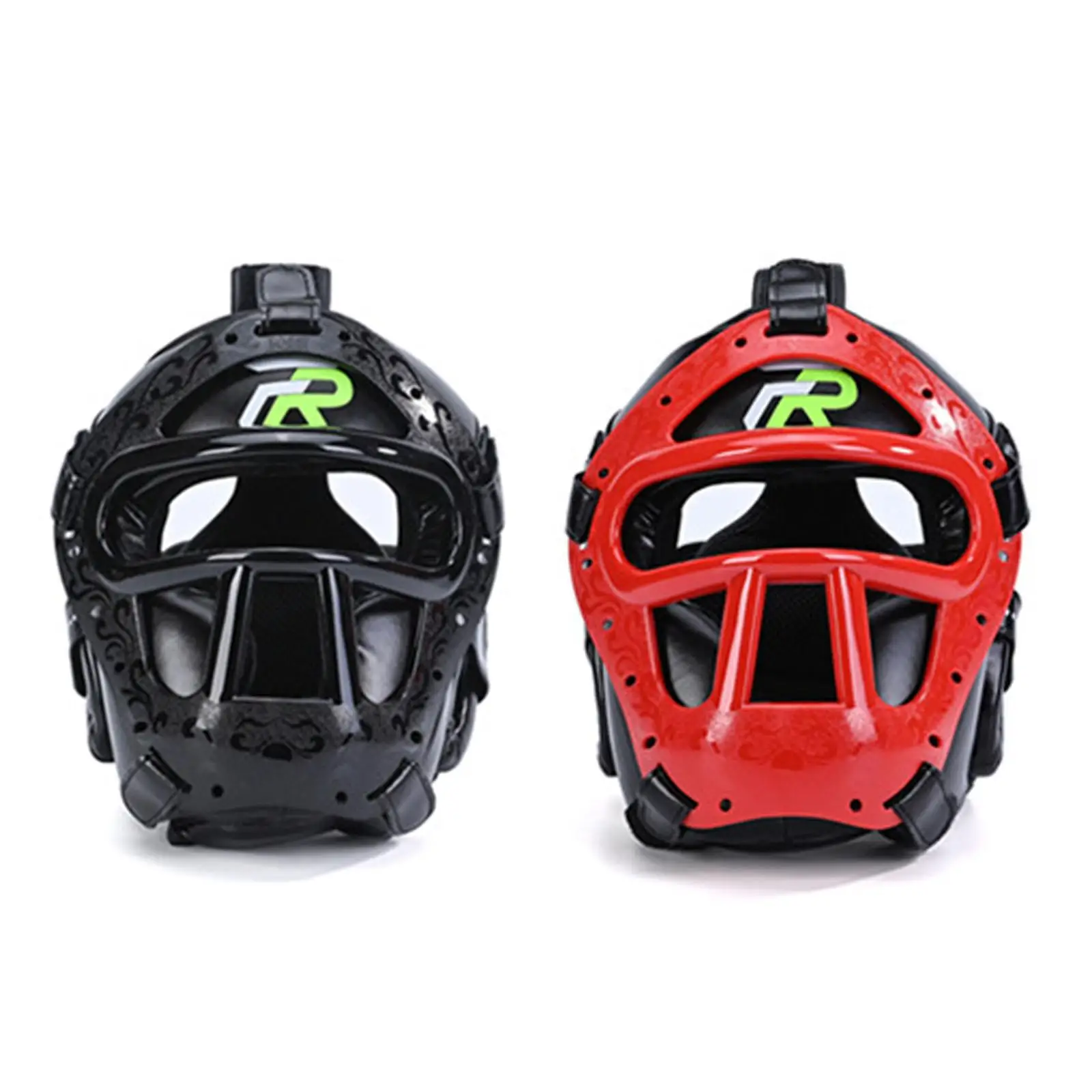 

Boxing Headgear Full Coverage Helmet Unisex Breathable Padded Face Cover for