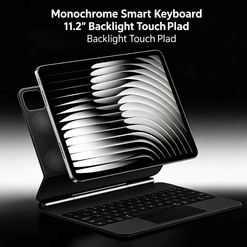 Wireless Suspension Keyboard Case For Xiaomi Pad 7 Pad 8 11.2 Inch RGB Backlit Keyboard Folio Multi Gesture Touchpad Tablet Cove
