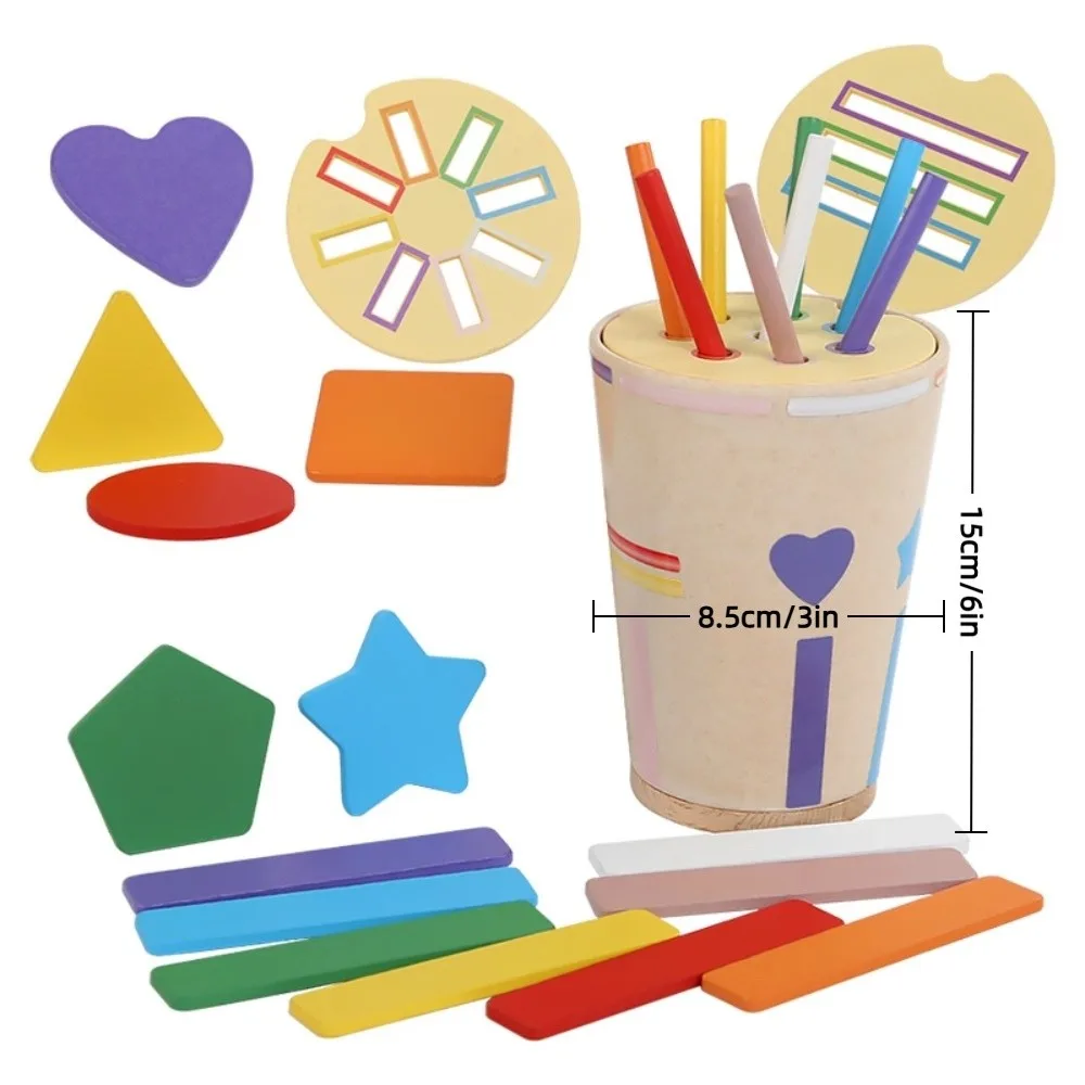 Organizador de aprendizagem de cores e formas, classificação de cores, brinquedos educativos de madeira, jogo suave, brinquedos sensoriais de correspondência