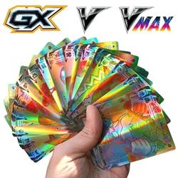 50 adet Pokemons kart parlayan TAKARA TOMY GX VMAX V MAX kart oyunu savaş Carte ticaret çocuk oyuncağı