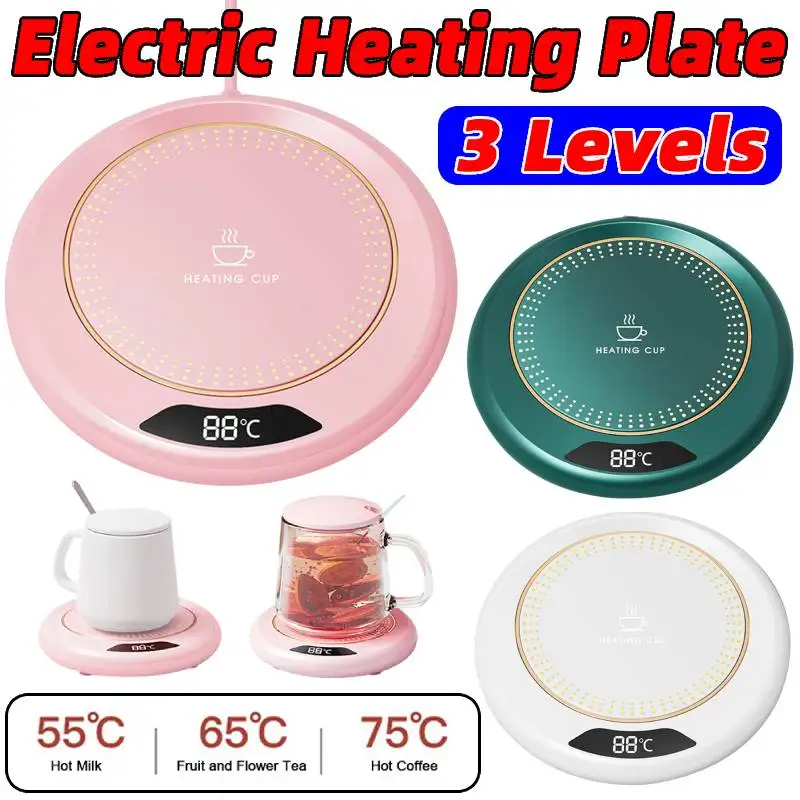 كوب ماء كهربائي دفئا USB التوصيل القهوة القدح لوحة التدفئة 3 إعداد درجة الحرارة المحمولة المشروبات الحليب الشاي ترموستات كوستر #1