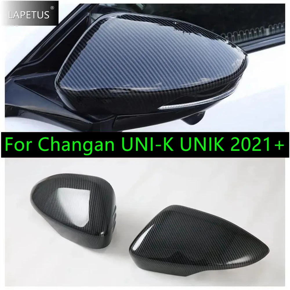 

ABS Carbon Fiber Accessories Outside Door Rearview Mirror Decor Protector Shell Cover Trim For Changan UNI-K UNIK 2021 2022 2023