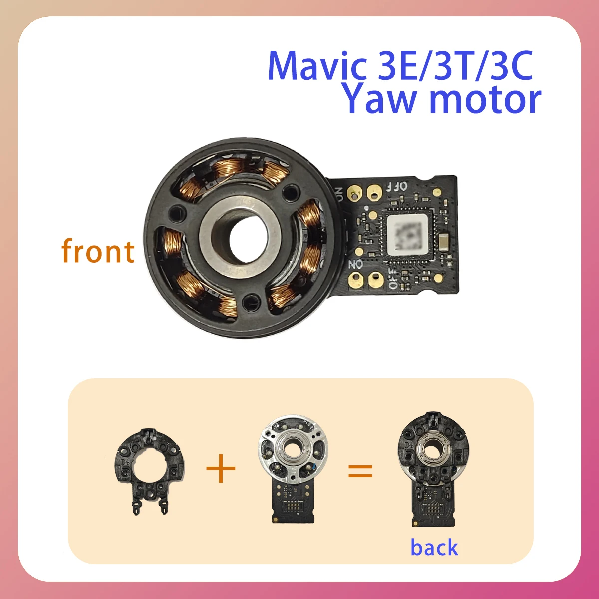For DJI Mavic 3/3 Pro/3T/3 Classic series gimbal camera pitch yaw motor mainboard, new damper,  cover plate，UV filter ring