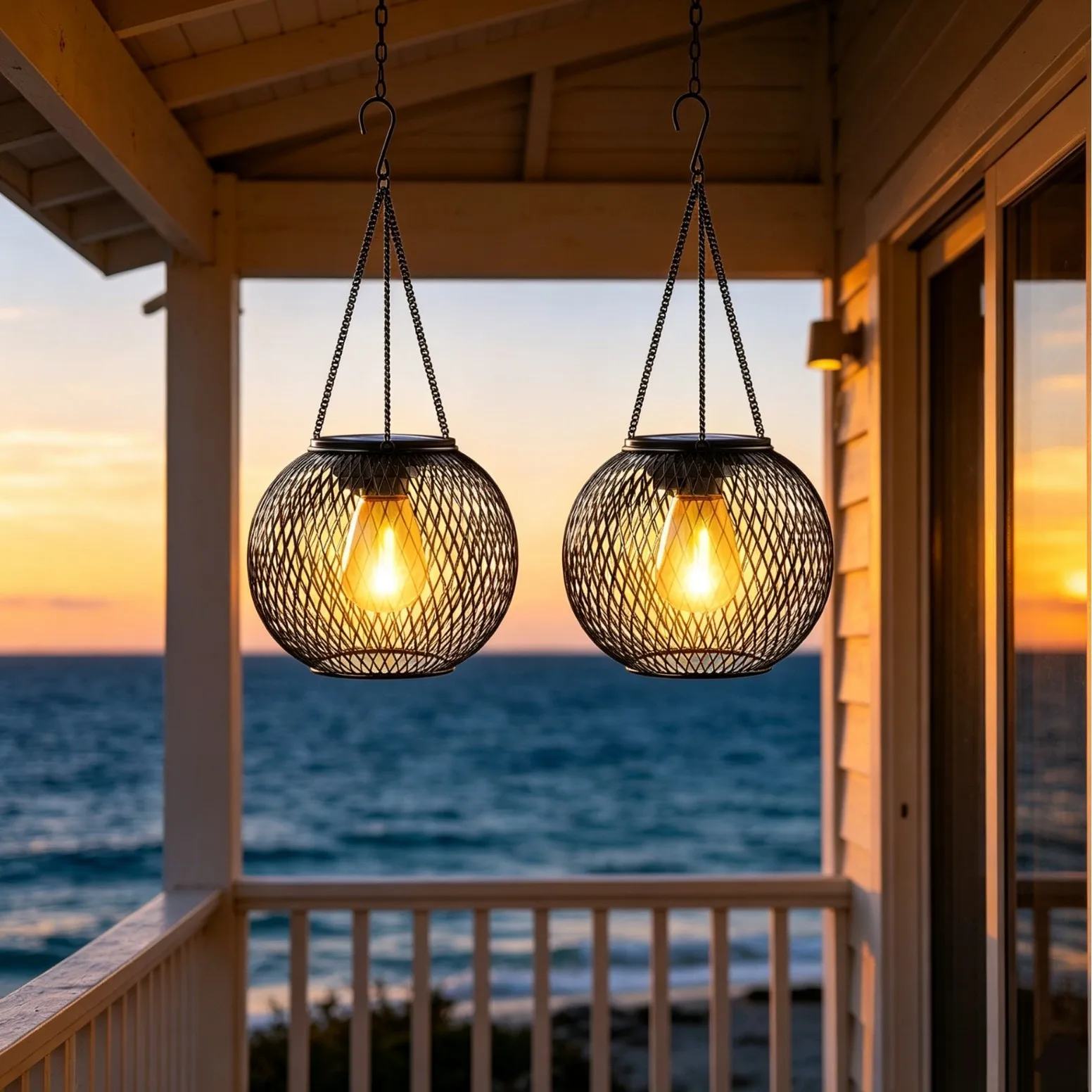 Solar Powered LED Hanging Floor Lamp Outdoor Hollow Outlight Garden Landscape Night Light Outdoor Feng Shui Decorative Light view 4