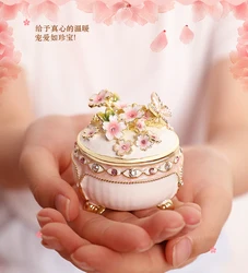 Japanese Cherry Blossom Jewelry Trinket Box Jewelry storage box Proposal Wedding Ring Holder Dressing table Decor Gift of her