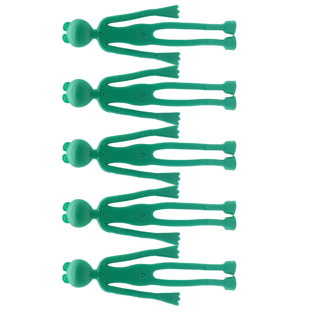 

5 PCS Cartoon Frog Cable Ties PVC Garden Plant Support Animal Shape Branches Fix Belt Reusable Eco Friendly Staking Trees Vine