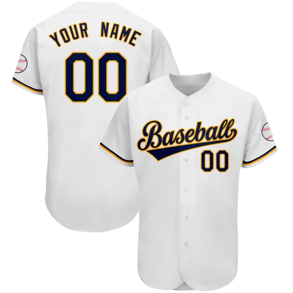 Custom White Baseball Jersey for Discount，Online New Arrival Print Shirts Designed，Print Men/Women/Youth  Sport Jersey