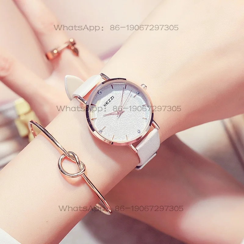 Customized new trendy fashion sweet wind watch female Korean version middle school student quartz watch