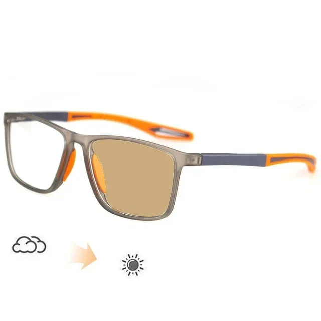 Vintage TR90 Photochrome Brille für Damen, männlich, ultraleicht, Sport, Farbwechsel, Sonnenbrille, fertige Myopie-Brille, 0 bis -4,0