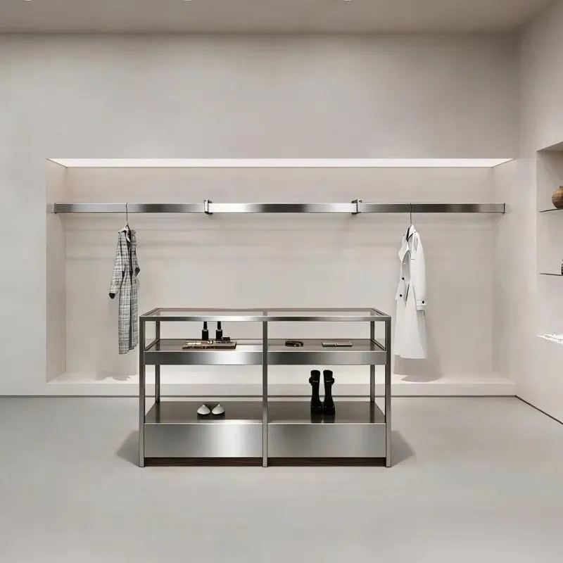 for Stainless Steel Solid Cube Retail Apparel Display Rack - Eco-friendly, Heavy-Duty, Durable, Customizable for Retail