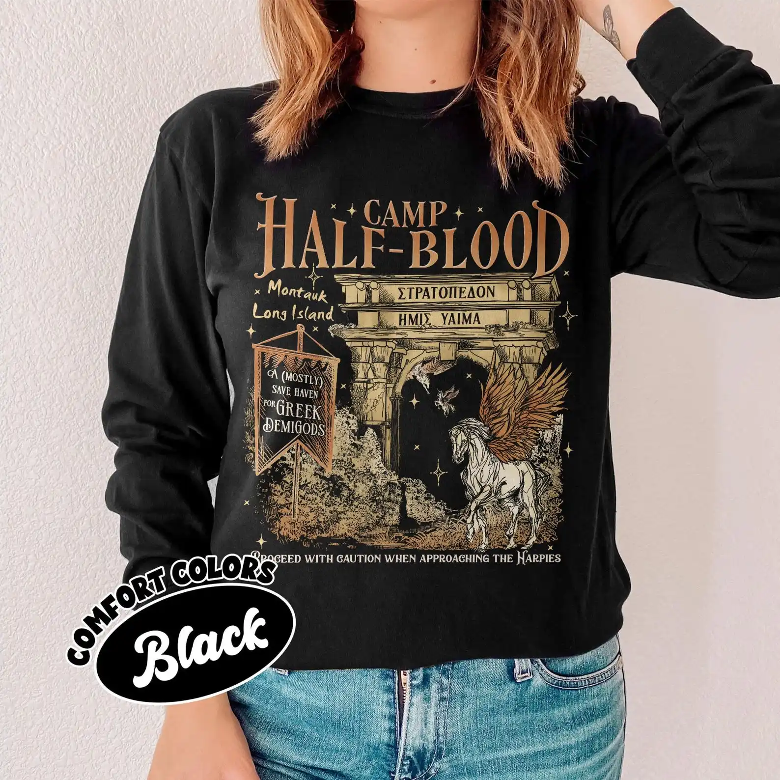 Camp Half Blood Pegasuscotton Shirt, Half Blood Chronicles Apparel, Greek Demigods T shirt, Gift For Book Lovers