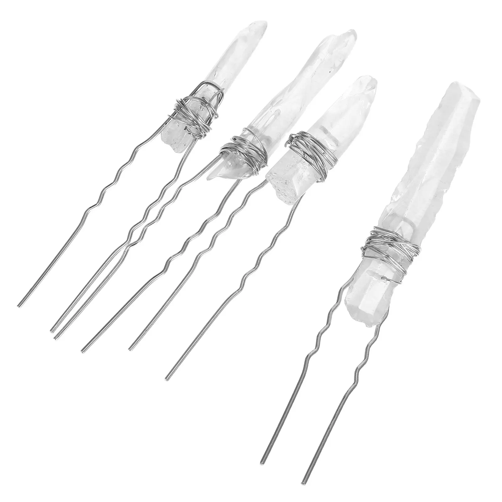 

4Pcs Crystal Hair Accessories Bridal Rhinestone Hair Pins Wedding Bridesmaids Clips Party Prom Bride Accessories