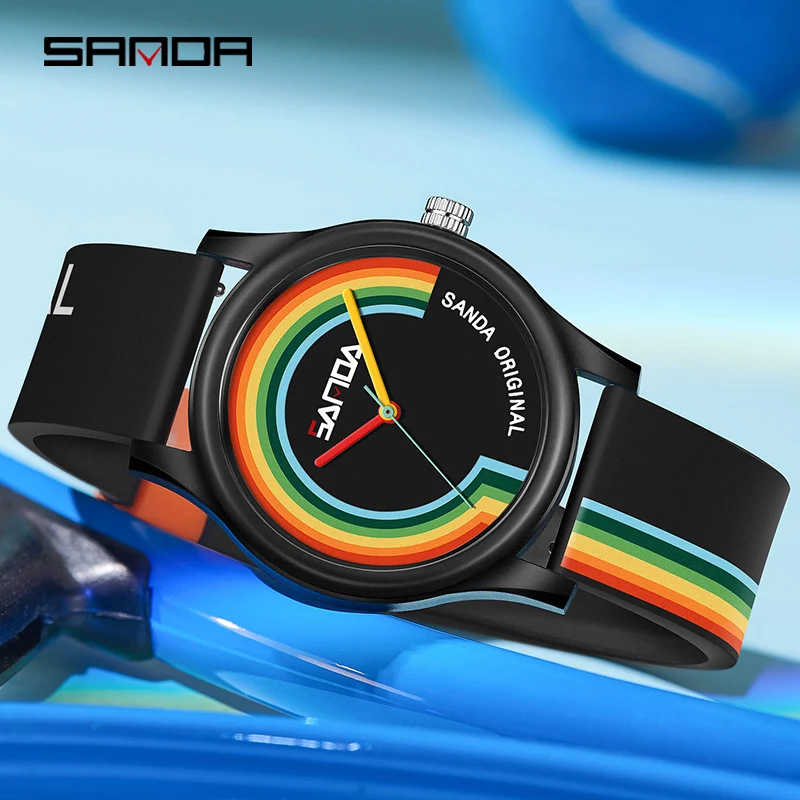 SANDA New Fashion Men\'s Quartz Watches Simple Casual Style Man Waterproof Wrist Watch For Men Women Boy Clock relogio masculino