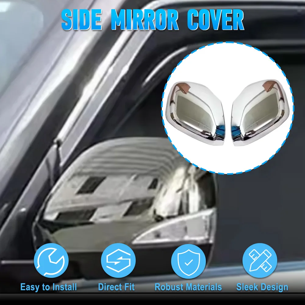 Car Door Rearview Mirror Cover Cap Housing  Carbon Fiber Black/Chrome Accessories for Infiniti QX80 2013-2022