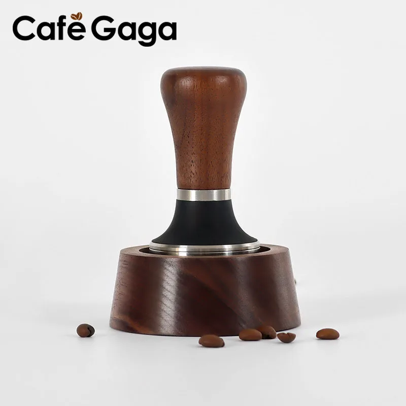 Tamper Stand Walnut Wood Espresso Distributor Mat Stand 51mm/54mm/58mm Coffee Maker Support Coffee Tools Barista Accessories