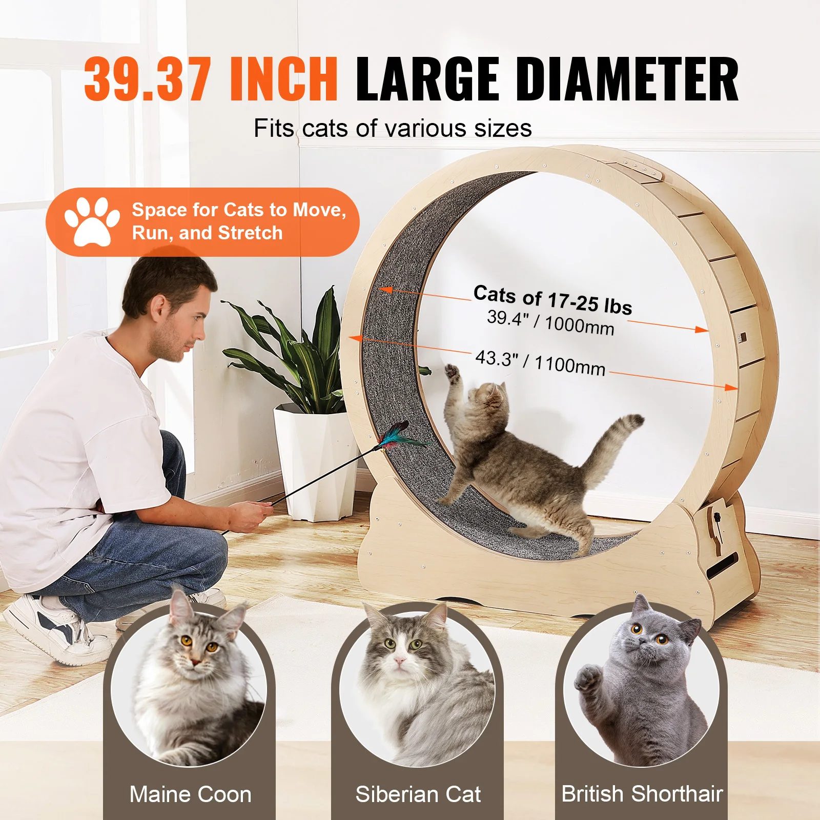 SucceBuy Ahşap Kedi Egzersiz T - Cat Running Wheel Exercise Treadmill incelemesi ve fiyatı
