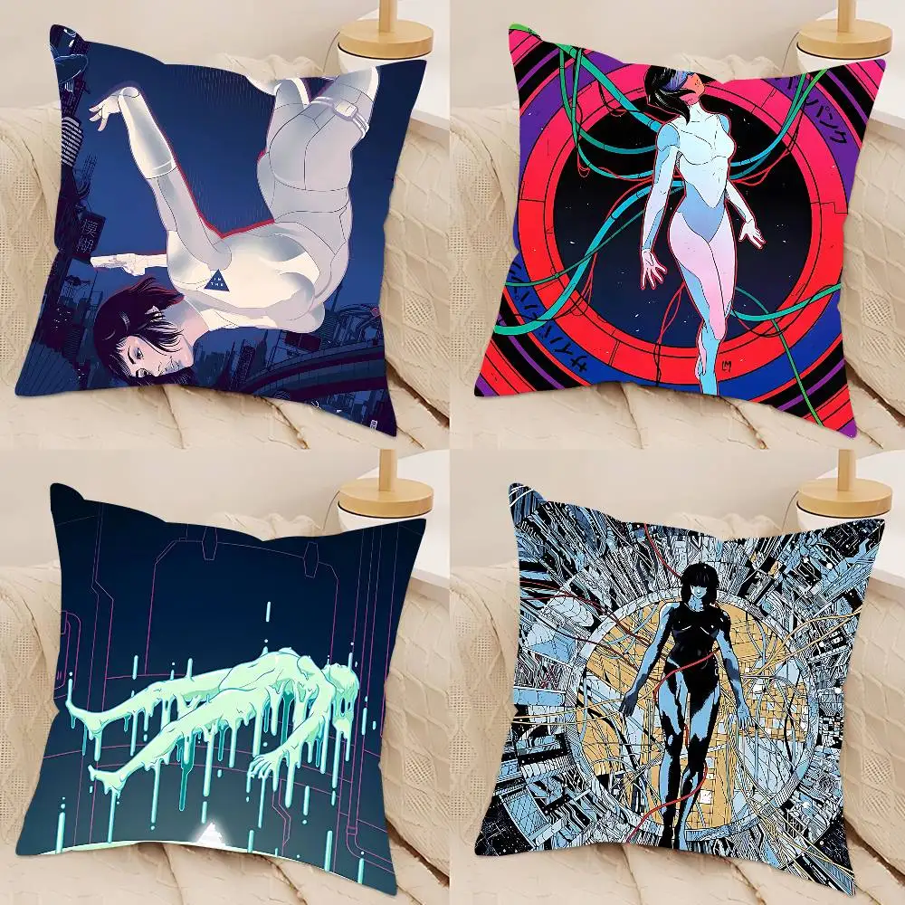 

Ghost In The S-Shell Pillow Case Removable Washable Cushion Cover – All-Season Soft Linen